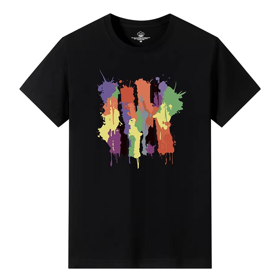 

T Shirts Men Short New Fashion 2025 O-Neck Slim Black Sleeve T-Shirt Male Clothing Casual Tee Shirt 31 Styles Plus Size M-6XL... S разноцветный