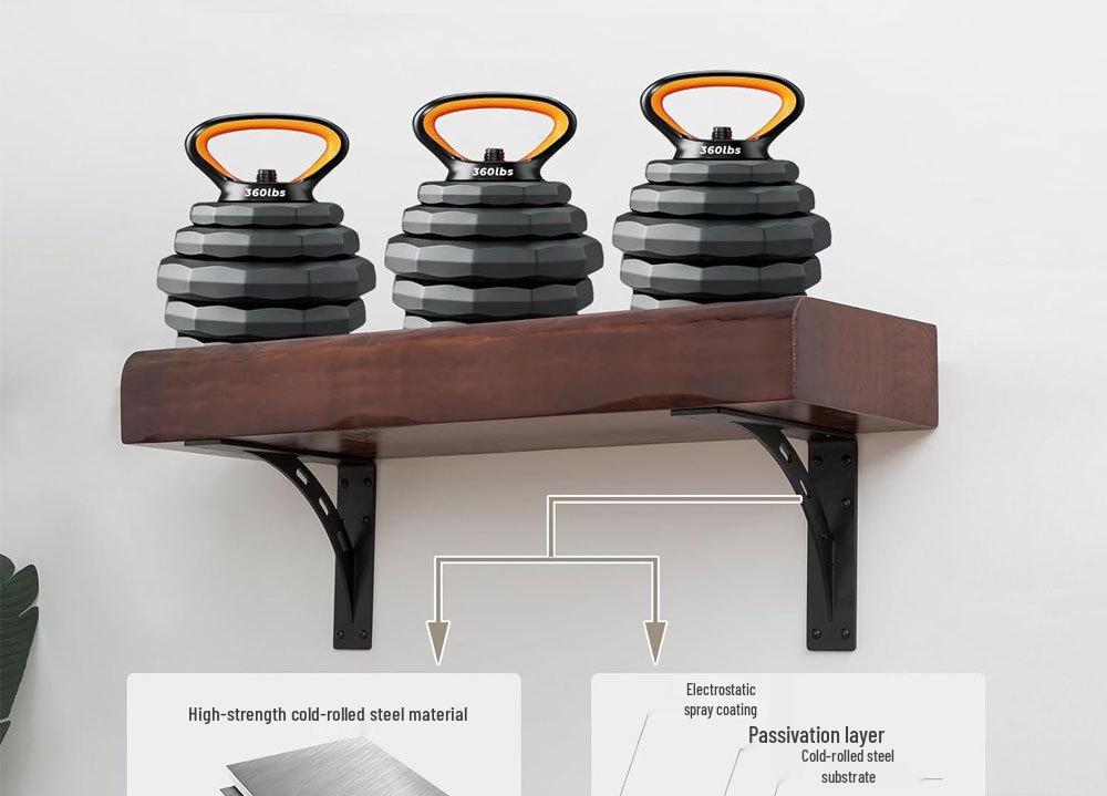 Suportes de Prateleira de Parede Reforçados de 6 Polegadas, Capacidade de Carga de 40kg, Suporte de Lareira Metálico de Alta Resistência, Pacote com 4