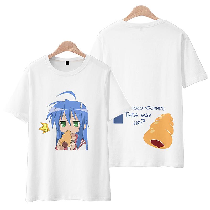 Anime Lucky Star Otaku Cosplay T-Shirt Cute Lzumi Konata Printed Cartoon T-Shirt Summer Men and Women Harajuku Casual Street Y2k