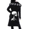 Sweat-shirt gothique Vintage pour femmes, manches longues, grande taille, manteau Cardigan à capuche