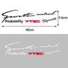 Sport Letter Car Stickers Emblem Badge Decal Auto Automobile Bonnet Sticker For Honda Fit Civic Jazz CITY Accord CR-Z VTEC Vezel IQ1