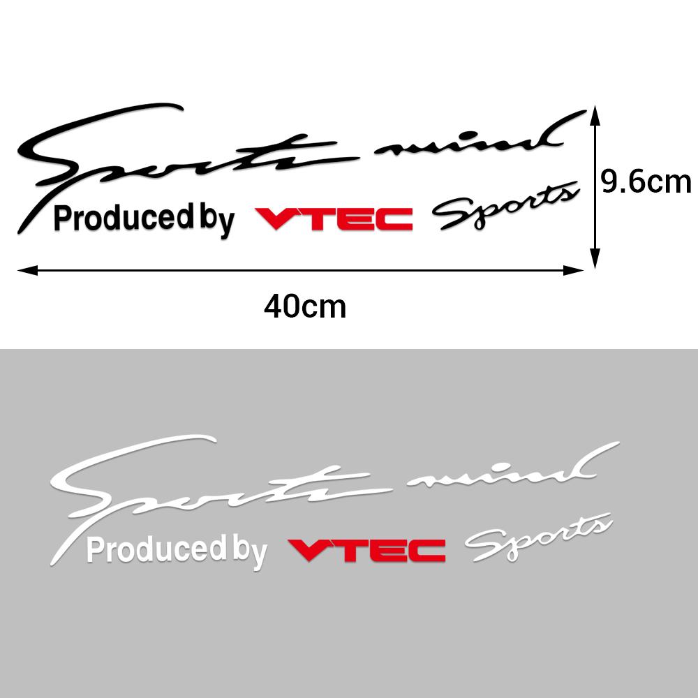 Sport Letter Car Stickers Emblem Badge Decal Auto Automobile Bonnet Sticker For Honda Fit Civic Jazz CITY Accord CR-Z VTEC Vezel IQ1