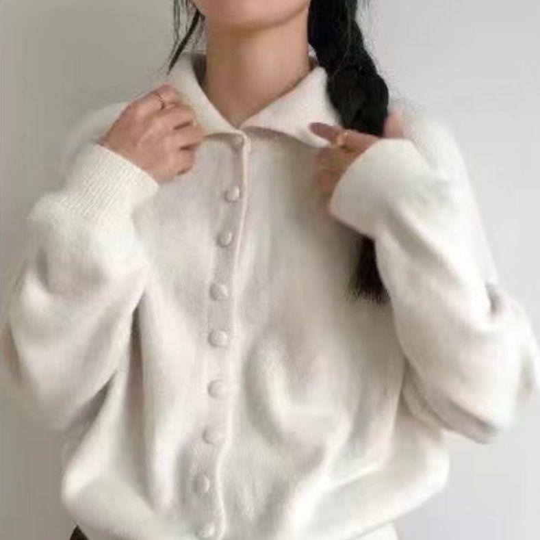 2026 New Soft High Neck Button Down Womens Cardigan Sweater Korean Style Ins Fashion Winter Fall Cozy Knit