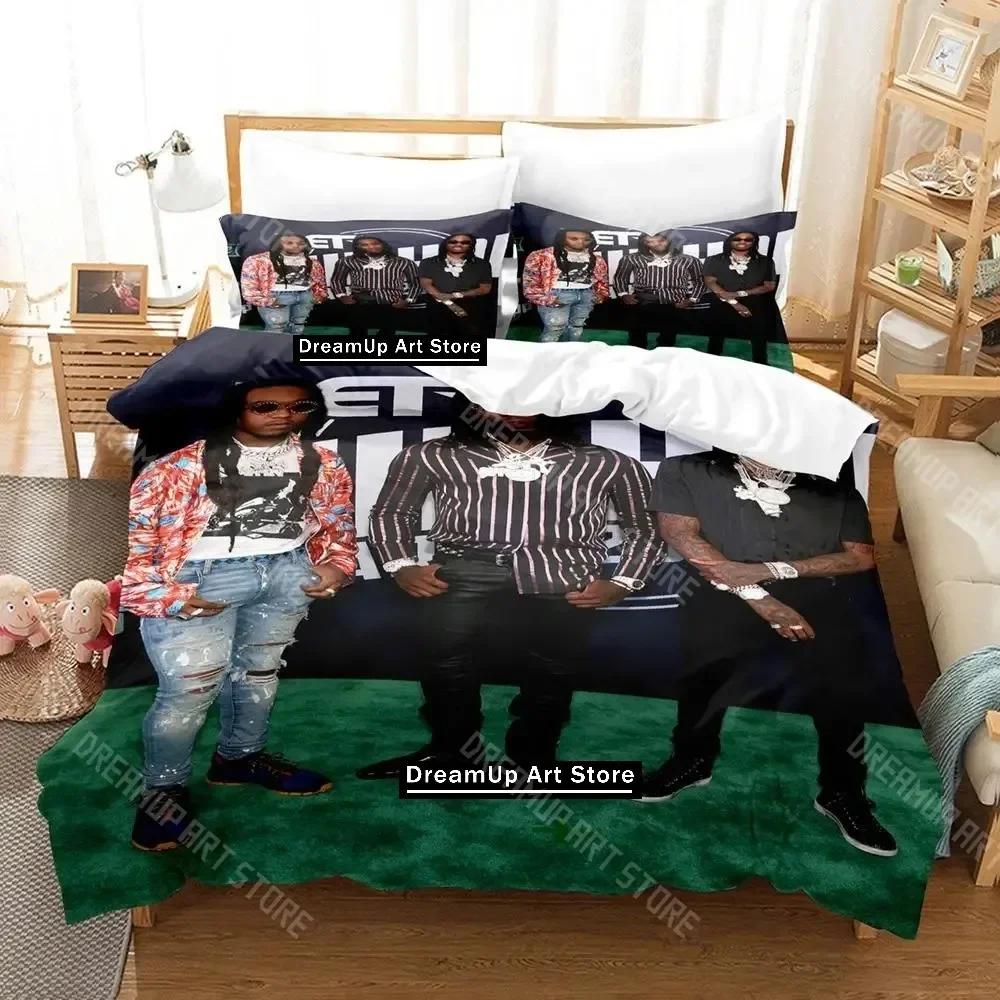 3D Print Music Migos Bedding Set Single Twin Full Queen King Size Bed Set Adult Kid Bedroom Duvetcover Sets Anime