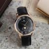 Moon Phase 5 ATM Water Leather Limited Pink Gold with Black [Salvatore Marra] Women's Watch, Resistant, Business/Formal Style, Strap, Edition,