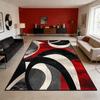 Nordic Abstract Style Large Living Room Carpet Flannel Non-slip Washable Sofa Decoration Rug Bedroom Cloakroom Fluffy Floor Mat