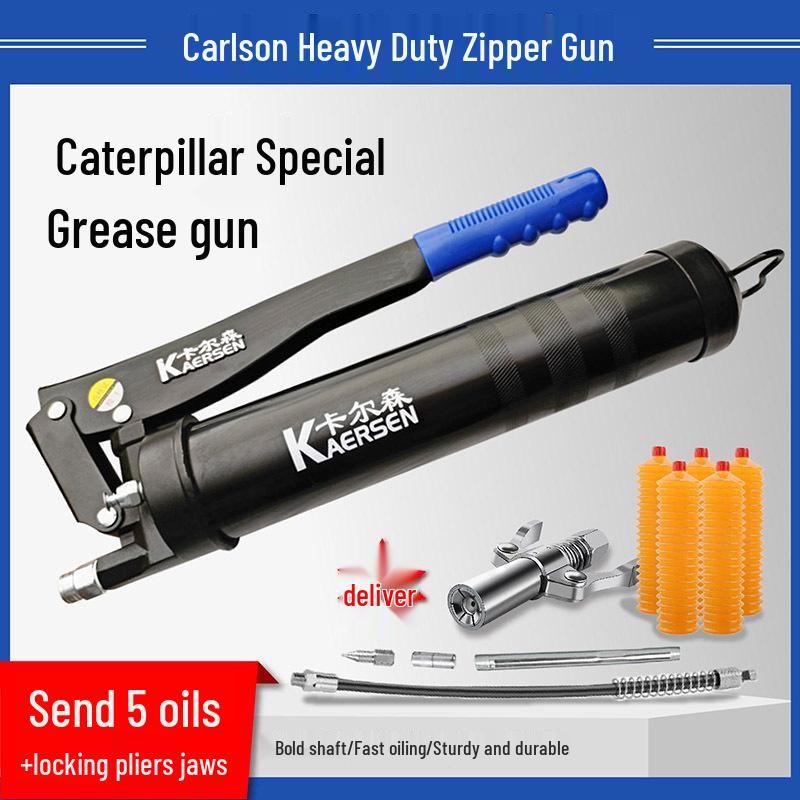 Carlson Zipper Grease Gun: Mini Excavator Chain Type Mechanical Lubricating Oil Bullet Gun