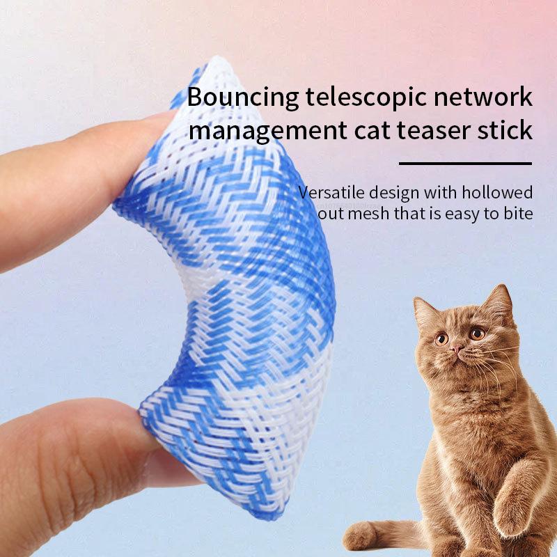 10 Cat Spring Toy Stick Freely Folding Spring Shape Multi-Color Cat Bouncing Kitten Toys Cat Interactive Toys Pet Supplies