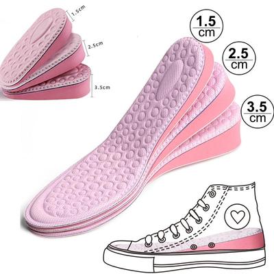 N. 8 Solette in memory foam EVA invisibili con aumento di altezza per scarpe da donna Suola interna Inserto per scarpe Sollevamento del tallone Comfort Solette per rialzo