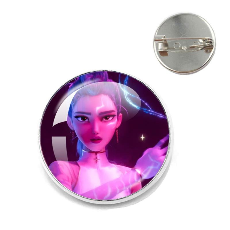 Popular Kpop Movie D-Demon H-Hunters Anime Button Pin Handmade Brooch For Clothes Cartoon Badge Backpack Decoration