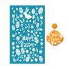 Easter Rabbit Silk Screen Stencils for Clay Reusable Silkscreen Print for DIY Printing On Clay Jewelry Earrings Decor