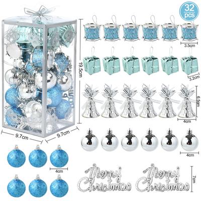 32Pcs/box Christmas Ball Ornaments Xmas Tree Hanging Pendants Set Merry Christmas Decorations For Home Navidad New Year Gifts