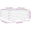 VidaXL Planter 60x60x26.5 Cm Impregnated Pine Wood, Outdoor Planter, Flower Box, Plant Box, Planter Box of 847302