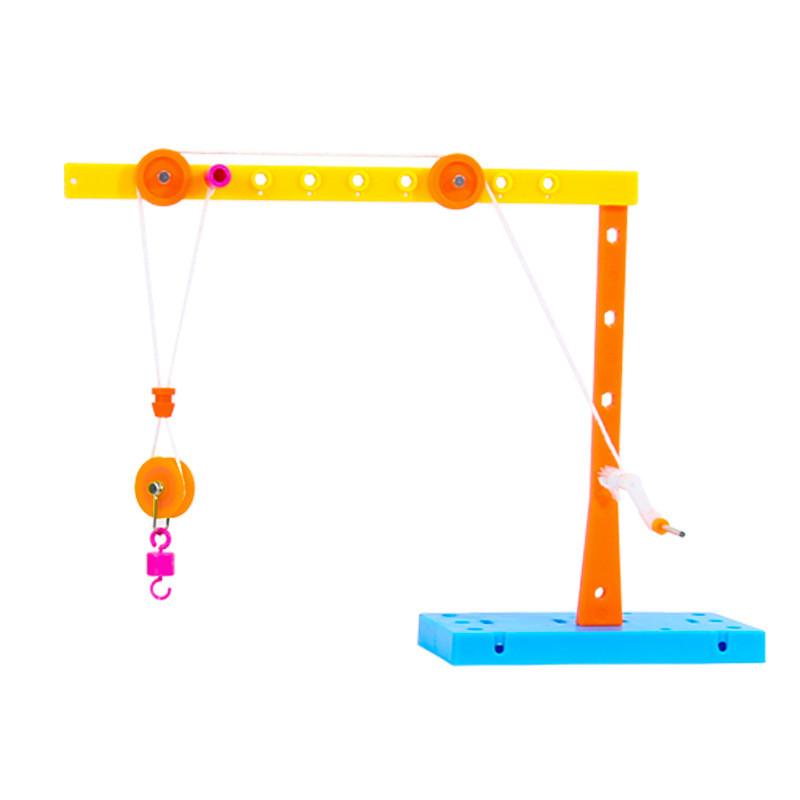 Self Made Crane Model Pulley Component Set Childre Puzzle Toy For Elementary Students
