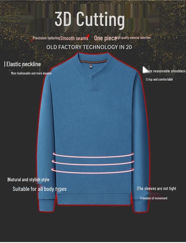 Herr Mellantjock Dubbelsidig Tysk Sammet Långärmad Tröja