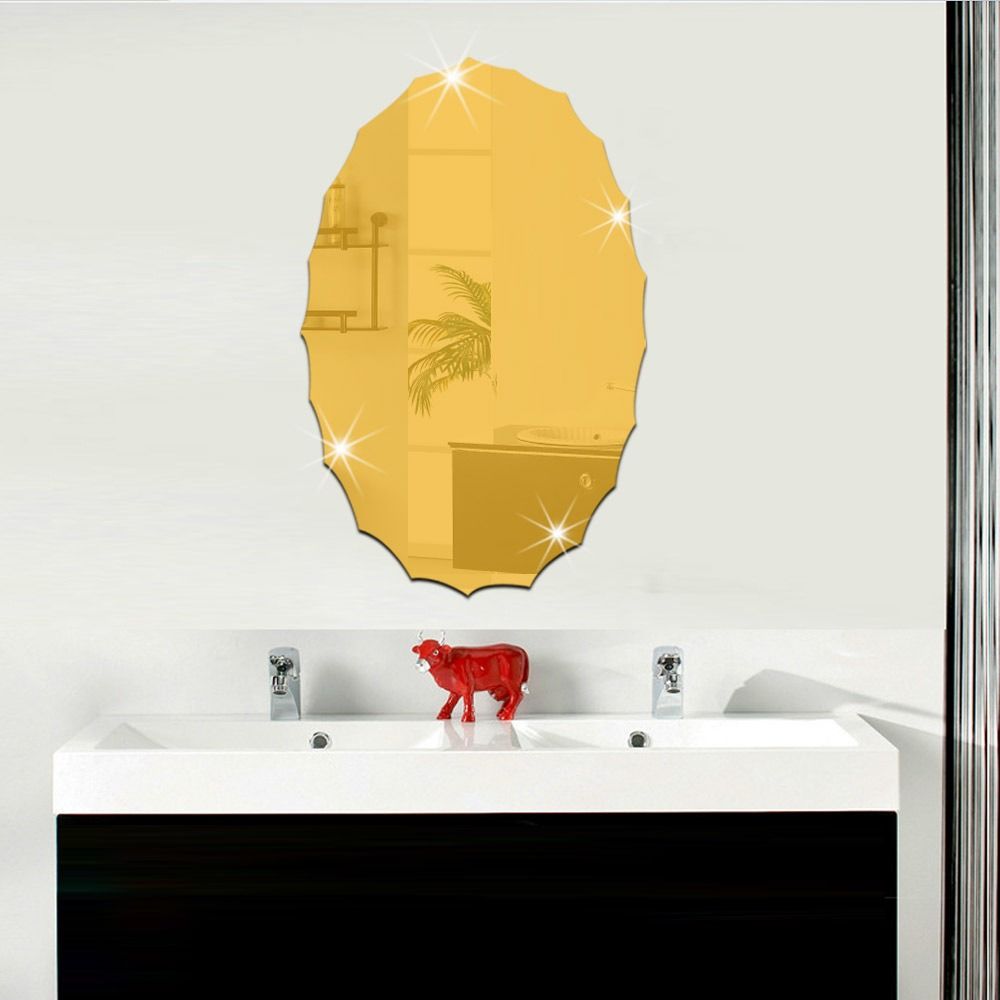 

Водонепроницаемое овальное подвесное зеркало, съемные подвесные декоративные зеркала, настенное зеркало, наклейка для дома