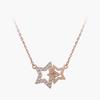 Monograph Star Clash Necklace Mgnl0386 14K Gold Plated (Rose Gold)