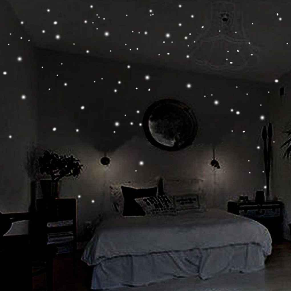 407 PCS Glow In The Dark Star Round Dot Luminous Wall Stickers Home Ceiling Decor
