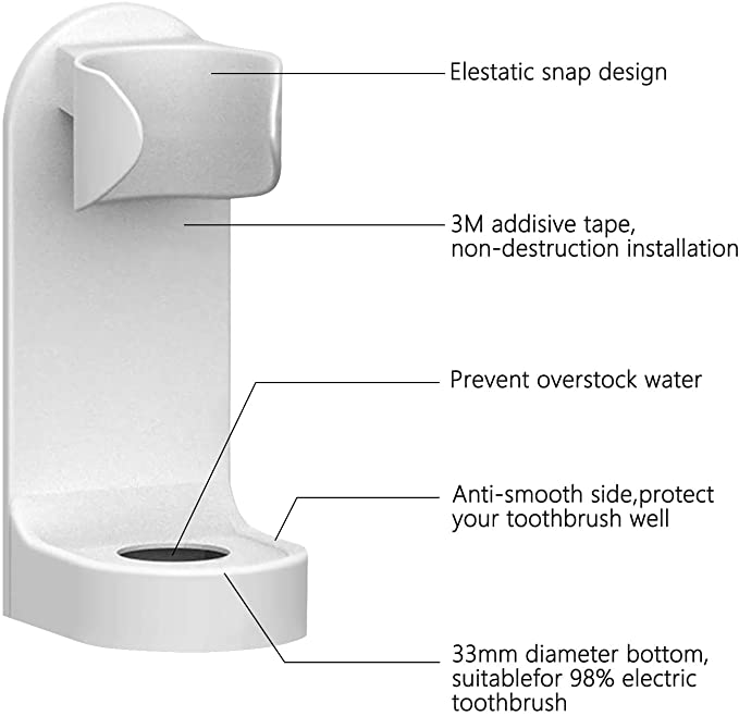 Bathroom Electric Toothbrush Holder Wall Mount Storage Storage Toothbrush Base