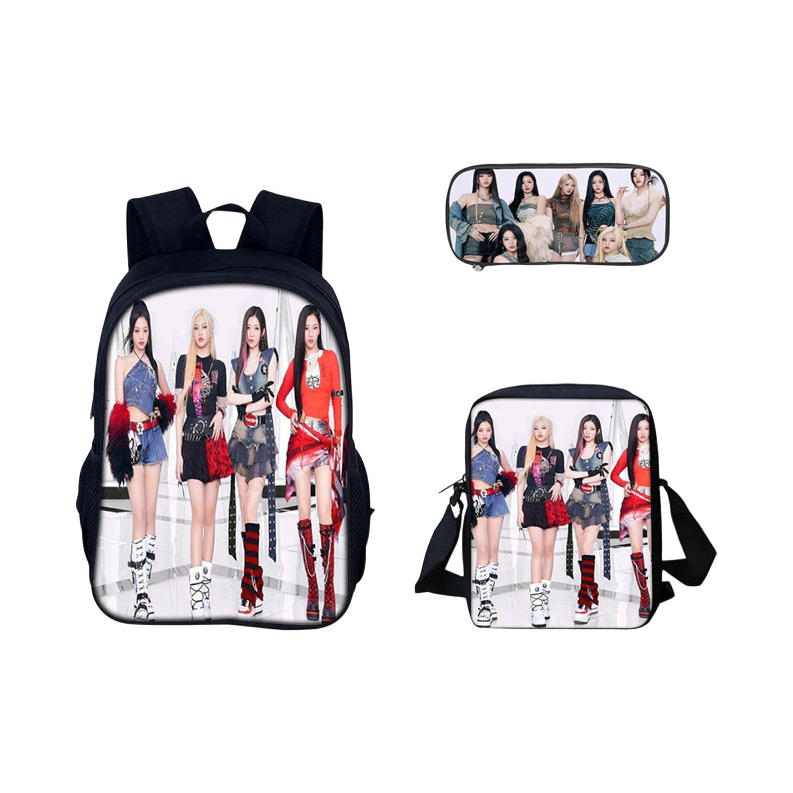Elementary School Cartoon Backpack And Peripheral Backpack Three Piece Set One Size