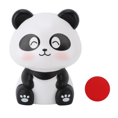 Solar Nodding Panda Figurine Decorative Luck Wealth Welcoming Animal Sculpture Ornament for Car