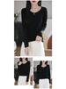 Women's Fine Wool Slimming Crew Neck Long Sleeve Knit Pullover Sweater