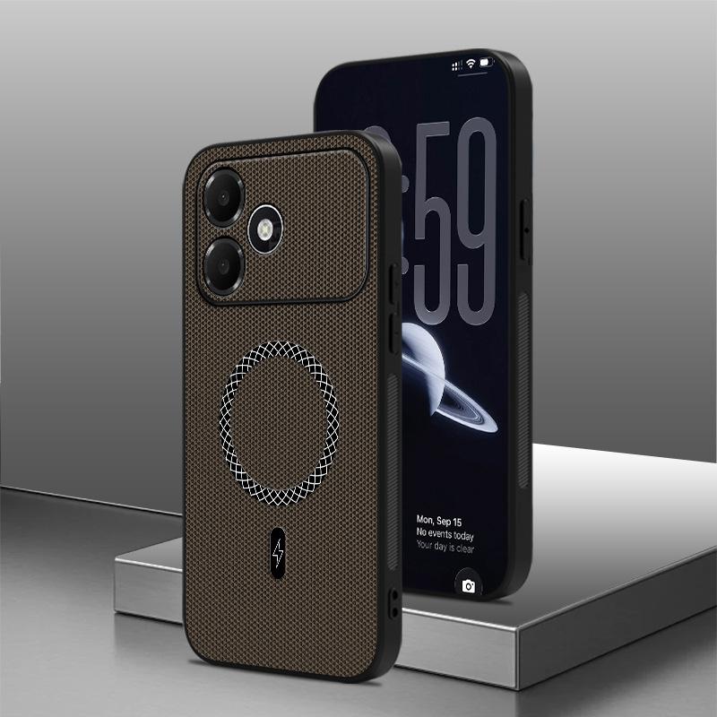 OPPO A1C mobile phone case triangular pattern magnetic suction Reno11Promax sticker A1S anti-drop A1 protective case