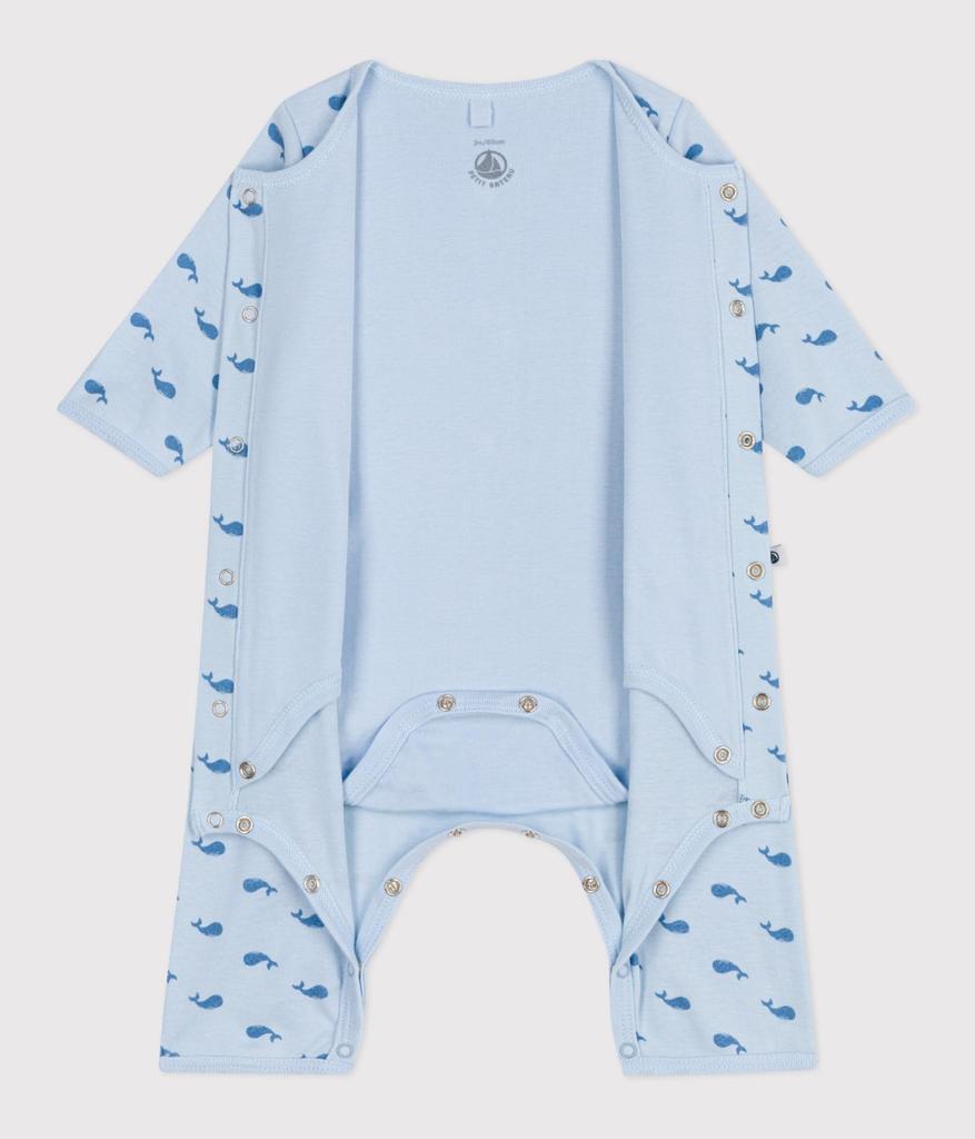 Bodyjama A0CIQ Light 12 Months 74cm [Petit Bateau] Blue/Blue