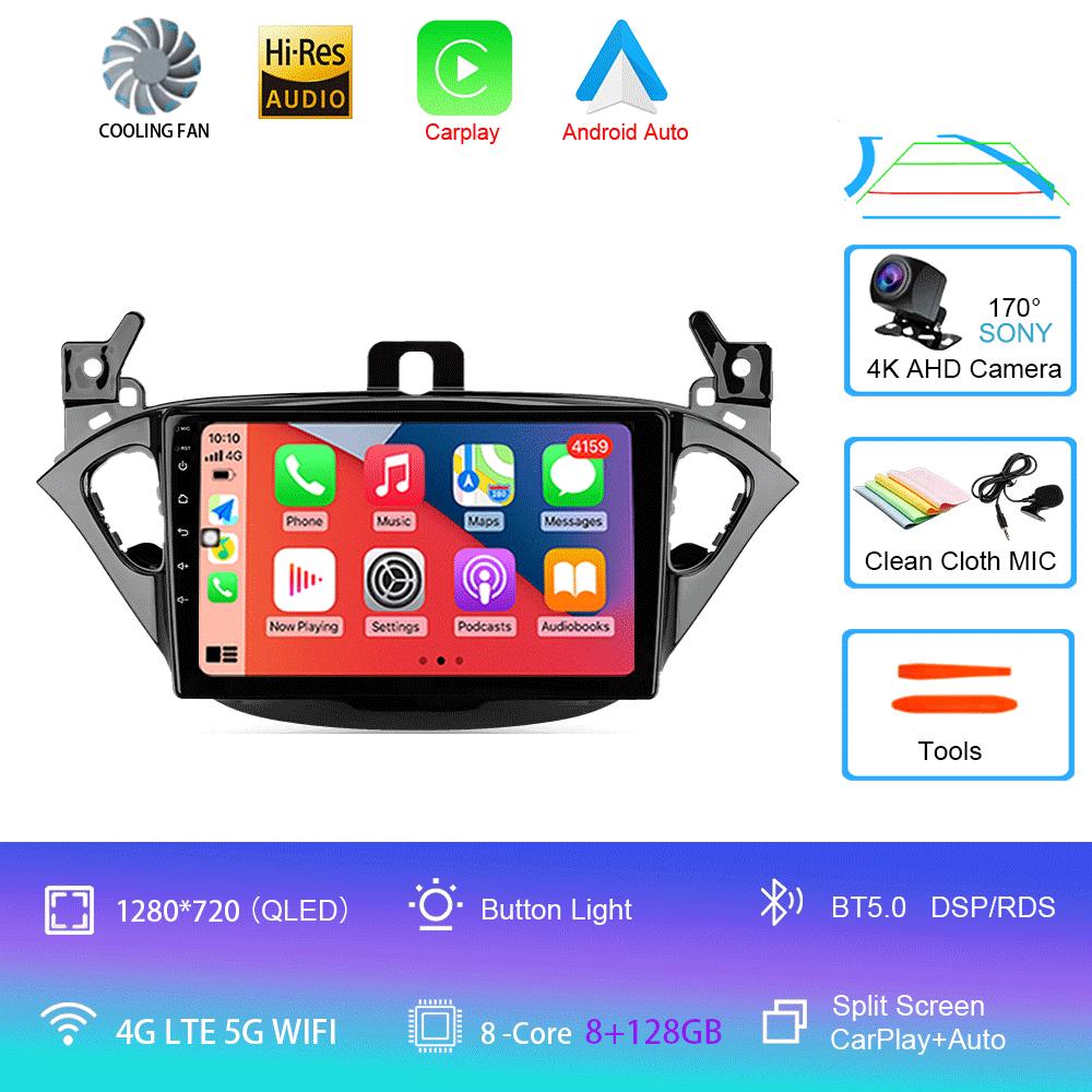 Car Radio Android 14 Carplay For Opel Corsa 2015 - 2019 or Adam 2013 -2016 Navigation GPS Multimedia Player WiFi+4G Stereo Video