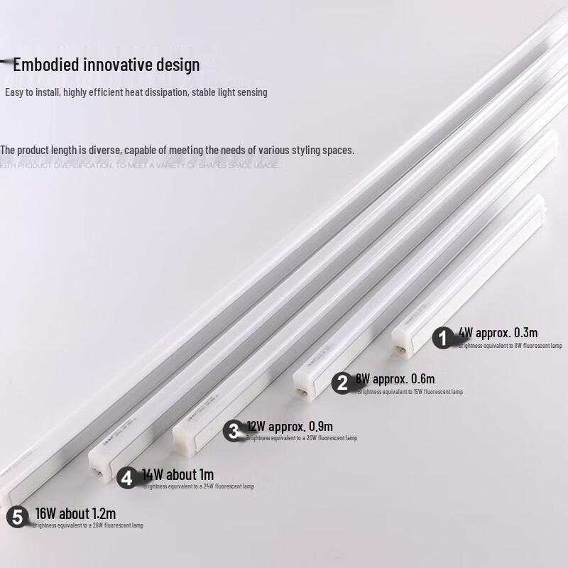 NuFeng 1.2m 16W LED Integrated Tube Light, 6500K Cool White