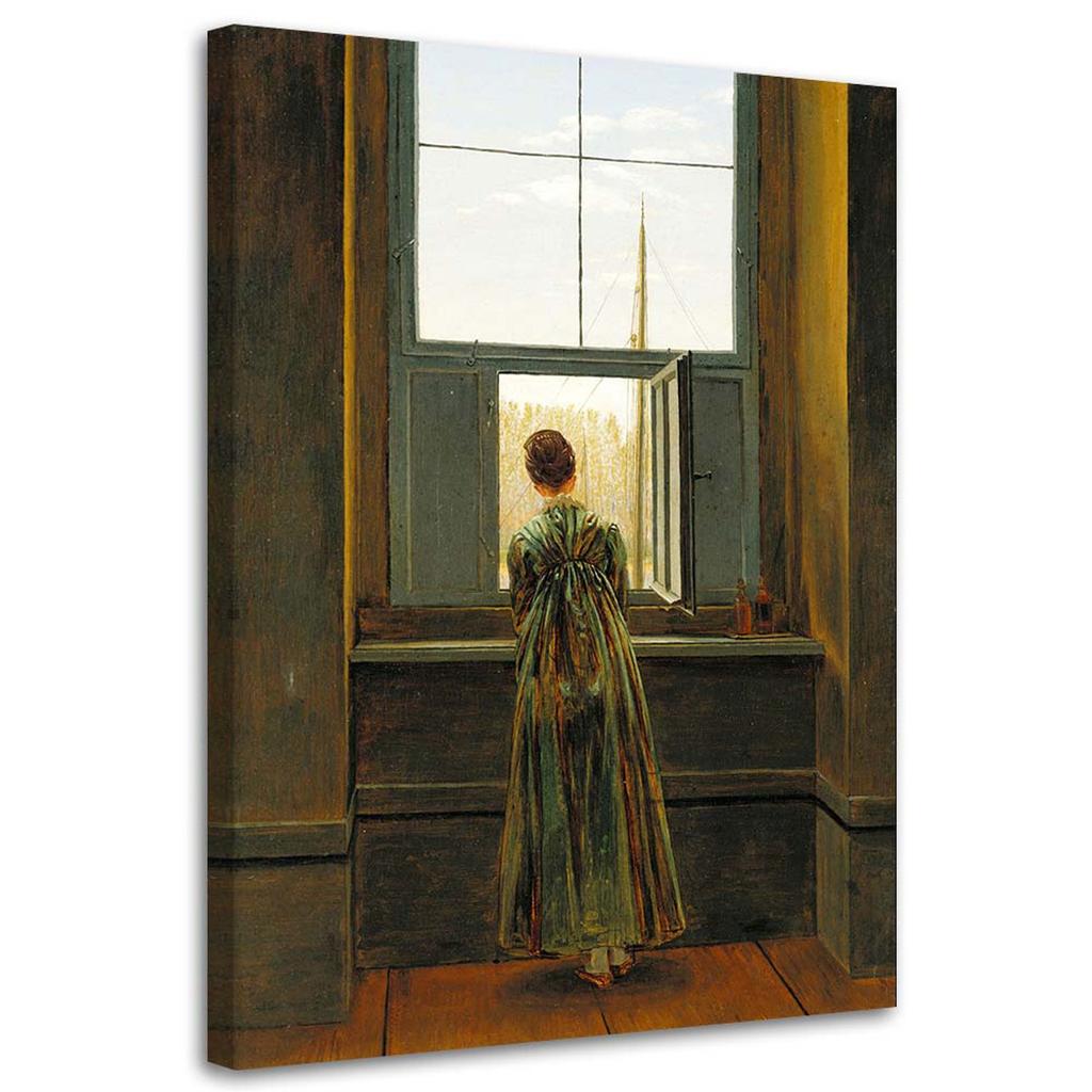 Canvas Print, Woman In the Window - C. D. Friedrich Reproduction
