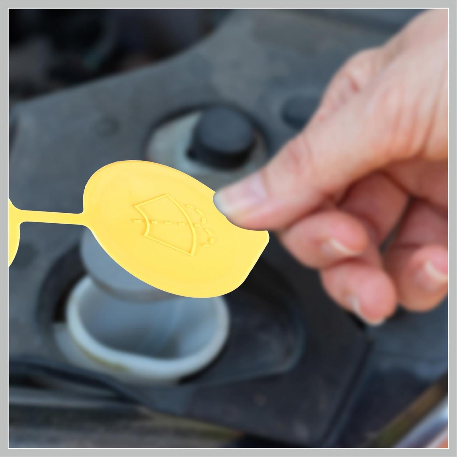Windshield Washer Fluid Reservoir Cap Fit for Subaru Crosstrek 2013-2017 - Pack of 1 Yellow Replacement Car Parts