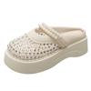 Summer One-pedal Bag Head Slippers Women Wear Breathable 2025 New Casual Fashion Thick Bottom Non-slip Semi-drag Versatile