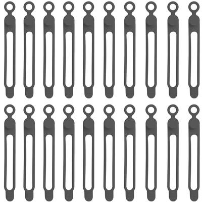20 Stück Silikon-Kabelbinder Wiederverwendbare Kabelhalter USB-Kabel-Organizer
