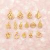 S925 Silver Gold-Plated Butterfly Abacus Pendant with Fu Character for DIY Bracelet & Necklace