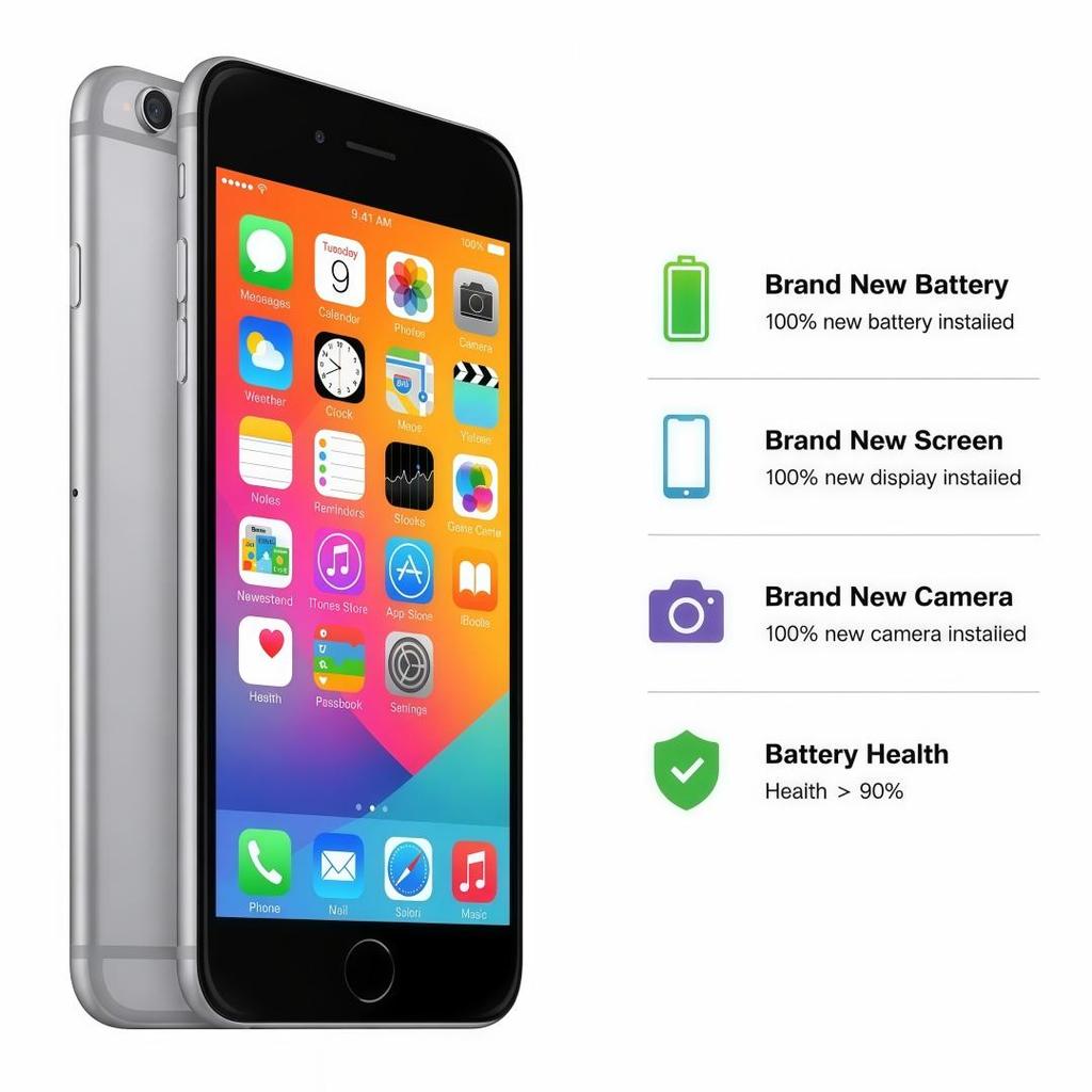 Refurbished Apple iPhone 6 Plus 128GB Black/Gold/Silver 5.5" Big Screen Smartphone Unlocked Global Version