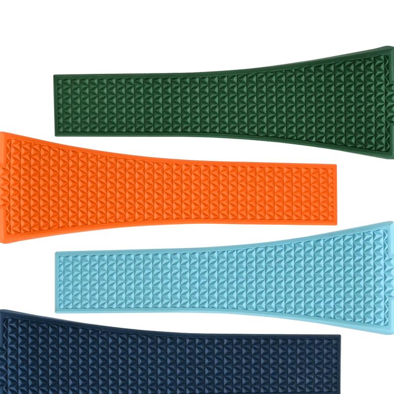 Pro hodinky Tissot PRX T137 FKM 11mm 12mm pánské dámské řemínek na hodinky z fluorokaučuku náramek s rychloupínací skládací sponou řemínek na zápěstí