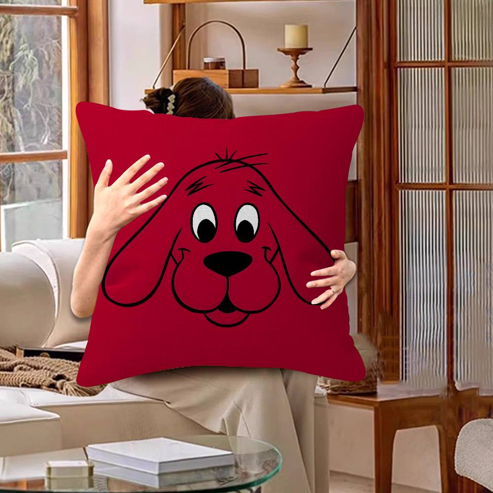 

Cartoon Clifford The Big Red Dog Lucky Dragon Pillow Cover Sofa Cushion Cover Home Room Decoration Children Gift 30x30cm