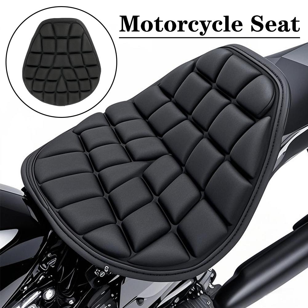 Motorcycle Seat Cushion Black Foam Soft Comfortable Breathable Seat Covers Mats Motorcycles Electric Bike Accessories
