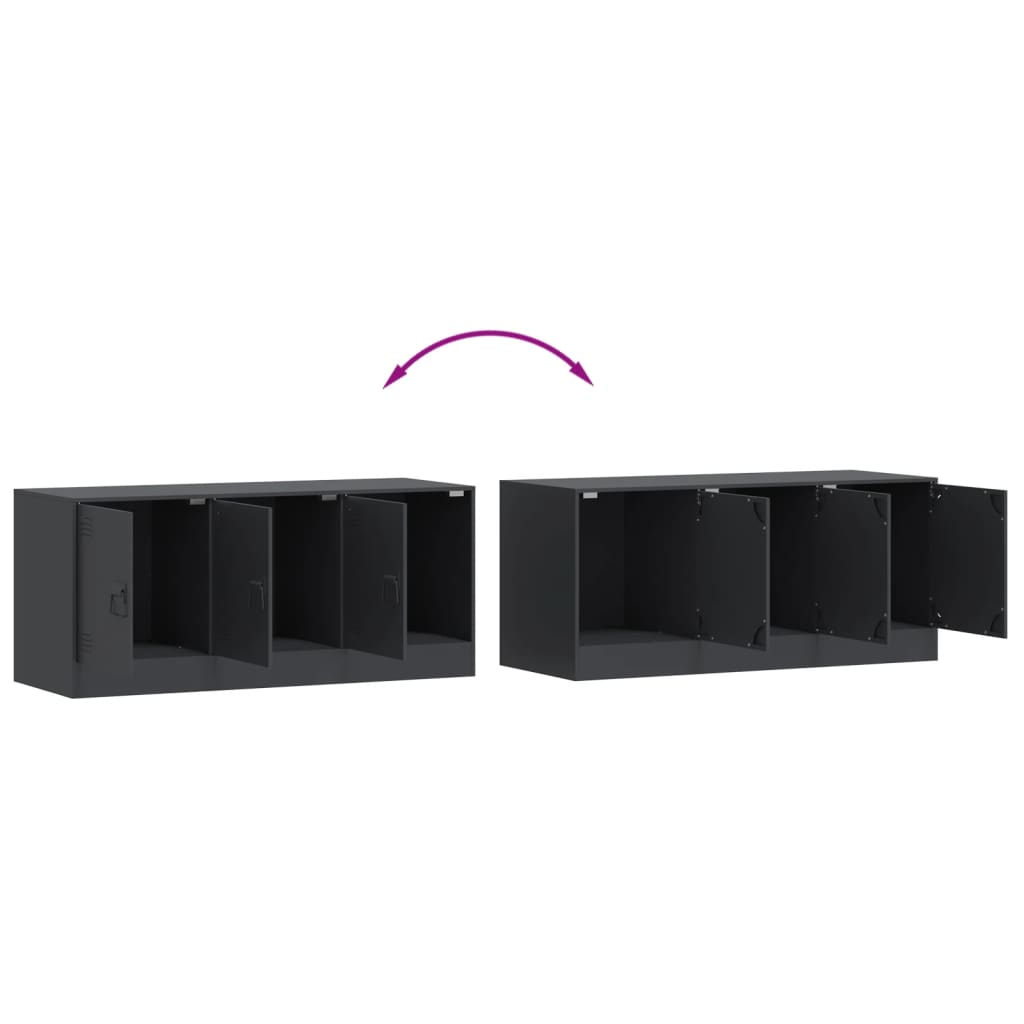TV Stand Anthracite 99 x 39 x 44 cm Steel