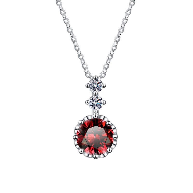 Sterling Silver Simulated Moissanite Snowflake Pendant Necklace for Women - Elegant Fashion Jewelry