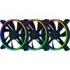 Ventilateur pc - razer - kunai 140mm argb led pwm performance fan - 3 fans (rc21-01810200-r3m1)