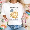 2025 Short Sleeved Fashion Basic T-Shirt Printed Popular Casual Round Neck Street Travel Summer Beach Life Women's T-Shirt
