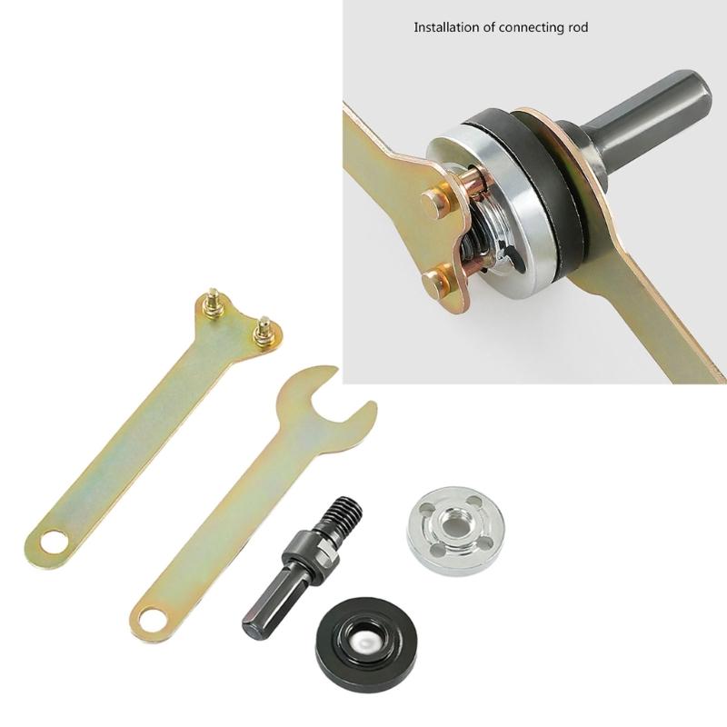 Kit Convertitore Trapano Elettrico in Smerigliatrice Angolare Adattatore di Collegamento per Smerigliatura con Asta di Collegamento per Disco da Taglio per Lucidatura