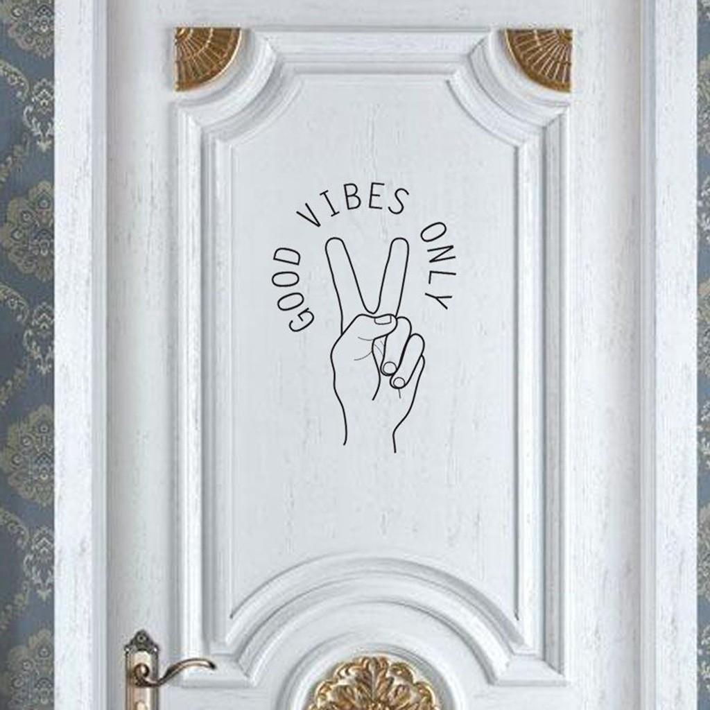 Good Vibes Only Quote Phrase Full Color Wall Vinyl Sticker Decal Mural Art Decor KH0322