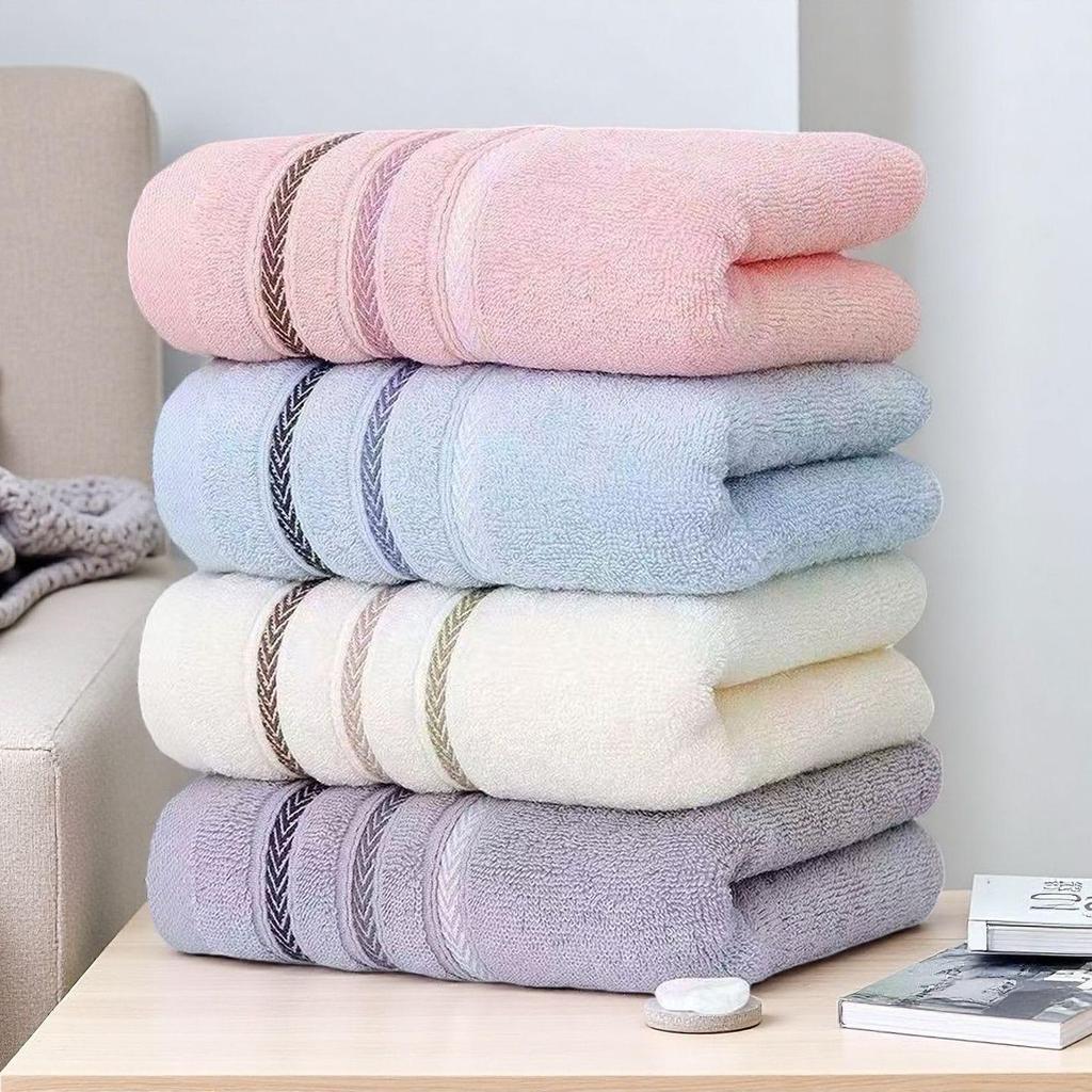 Thick Pure Cotton Towels - Absorbent, Soft, Everyday Use for Adults, Perfect for Face Washing, Home Essentials
