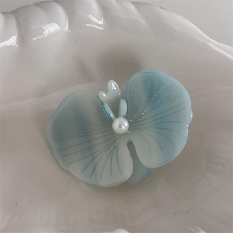 Korean Style Moth Orchid Acetate Hair Clips Sweet Flower Series Hairpin Ins Side Clip For Women Girls Hair Accessories