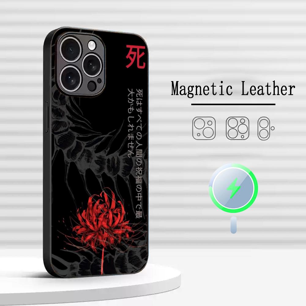 Pop Hot Tokyo Ghoul Anime Pattern Phone Case For iPhone 17 16 15 14 13 12 Plus Pro Max High-end Luxury Magsafe Sheepskin