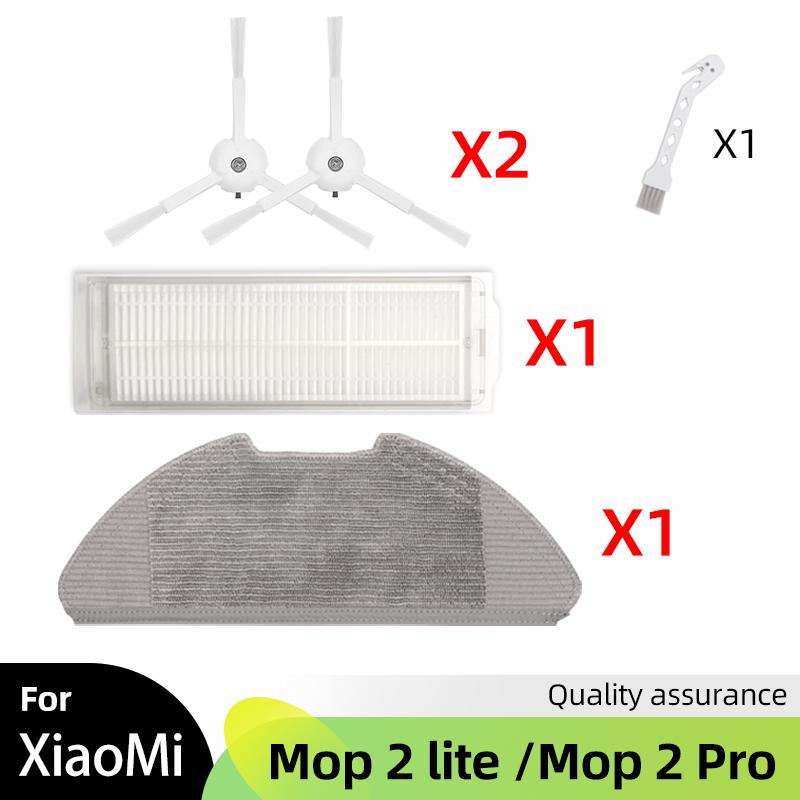 For Xiaomi Mijia Robot Vacuum Mop 2 Lite / Mi Robot Vacuum Mop 2 Pro / MJSTL / MJST1SHW Parts Main Side Brush Hepa Filter Mop