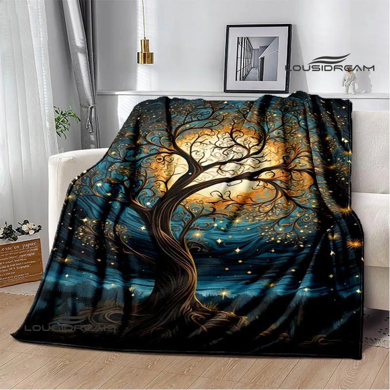 3D Tree of Life printed blanket Flannel Warm blankets Soft and comfortable blanket bed linings cubre cama Birthday Gift